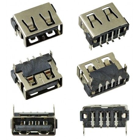 Гніздо USB-AF short body 10mm H=6.3mm USB-41 (163436)
