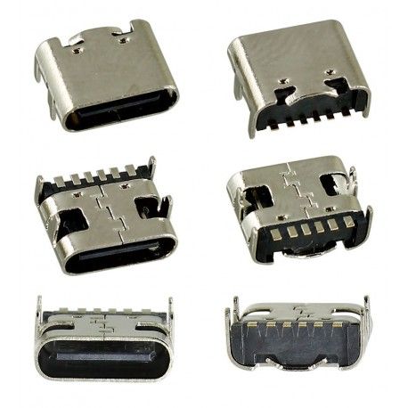 Гніздо USB Type-C 6pin кутове C-04 (163524)